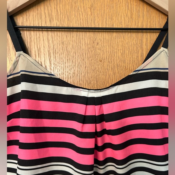 Jessica Simpson tank top multicolor stripes flowy size Small striped pink white - Picture 8 of 16